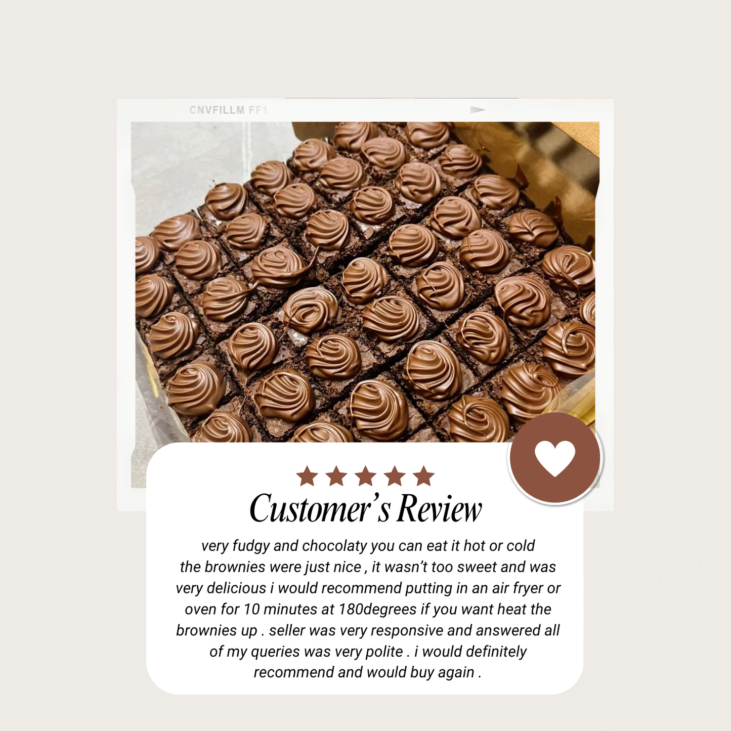 Fudgy Classic Brownie - 7 Inch