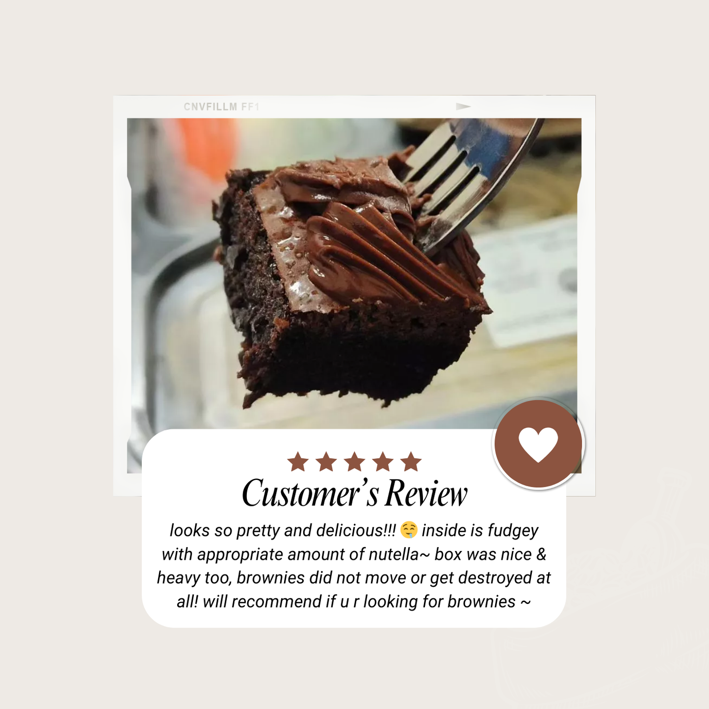 Fudgy Classic Brownie - 7 Inch