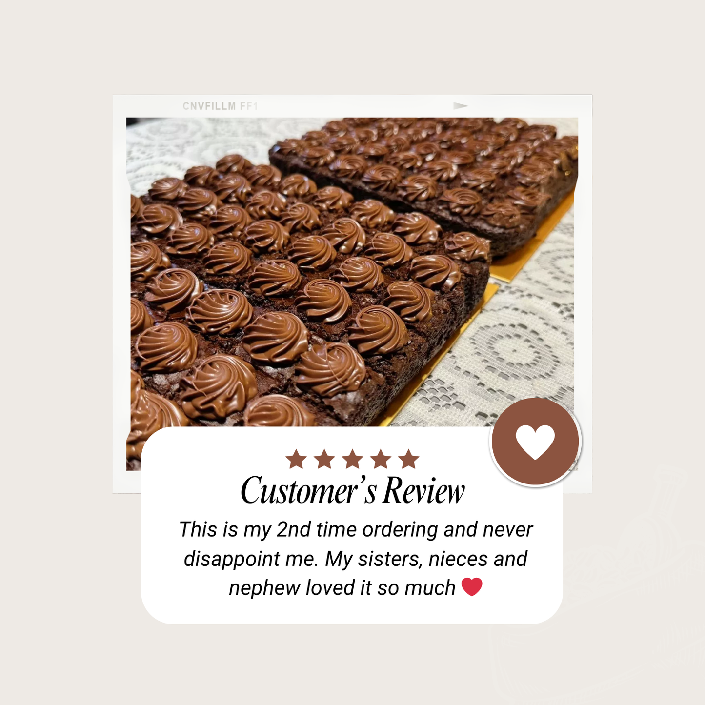 Fudgy Classic Brownie - 7 Inch