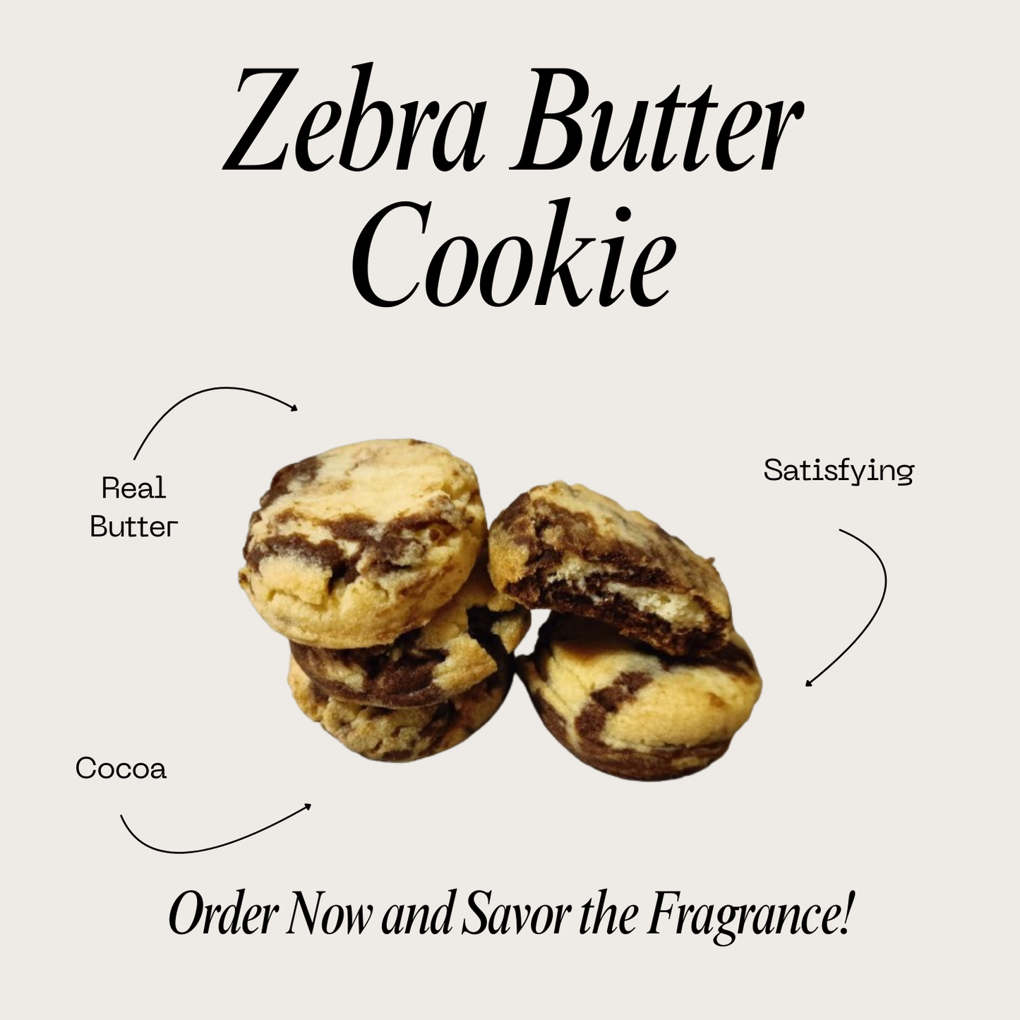 Zebra Cocoa Butter Cookie